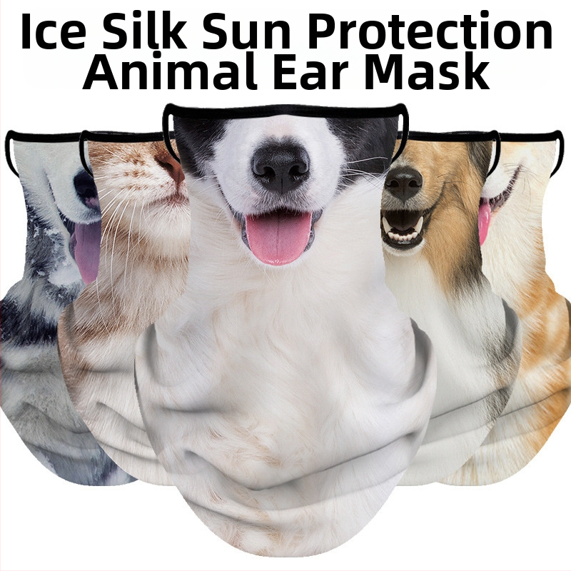 Suvine ratsakõrvade päikesesirm näole päikesekaitse UV loomade poolmask näorätik hingav hulgimüük