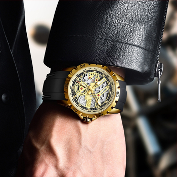 Õõnes mehaaniline käekell meestele, hulgimüügi piiriülene väliskaubandus, populaarne moeetendus, suure numbrilauaga helendav käekell Generation