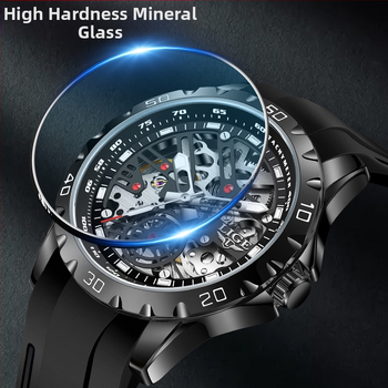 Õõnes mehaaniline käekell meestele, hulgimüügi piiriülene väliskaubandus, populaarne moeetendus, suure numbrilauaga helendav käekell Generation