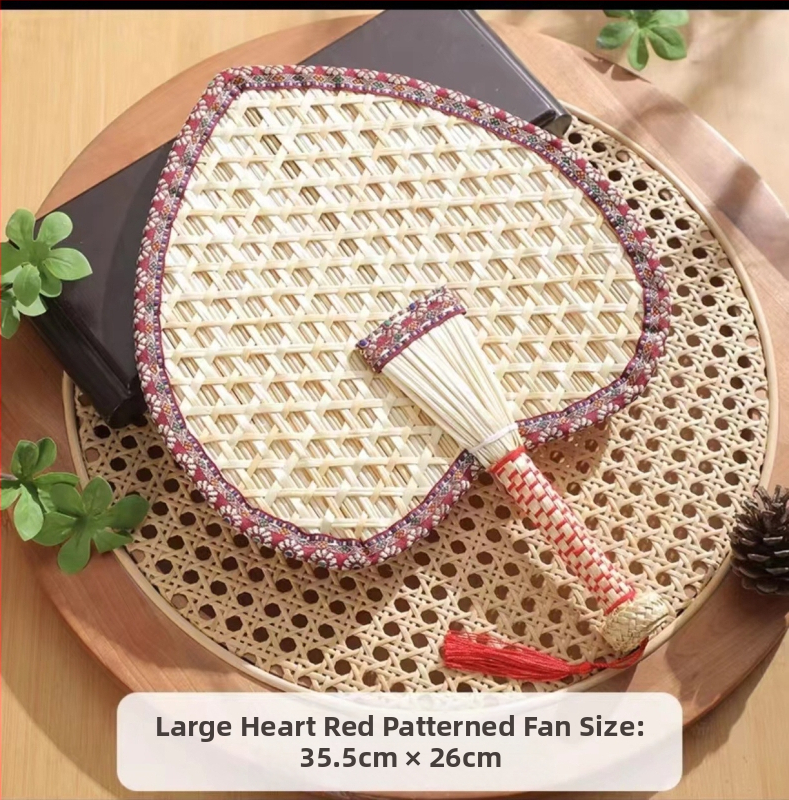 raktáron nagykereskedelmi nyári otthon kézzel készített búzaszalma ventilátor szúnyogriasztó hűvös mintás szegélyezés búzaszalma ventilátor kézi ventilátor