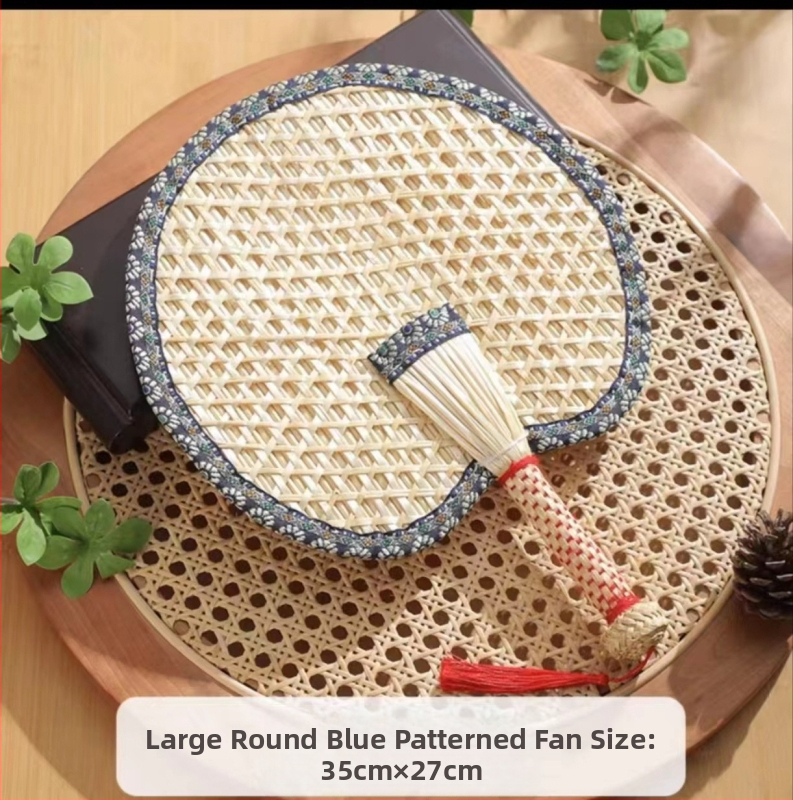 raktáron nagykereskedelmi nyári otthon kézzel készített búzaszalma ventilátor szúnyogriasztó hűvös mintás szegélyezés búzaszalma ventilátor kézi ventilátor