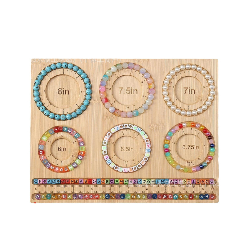 На склад Изработка на бижутерска плоча с мъниста за гривни и колиета Бамбукова дъска за дизайн на бижута Дървени камбанки от Хсинчу