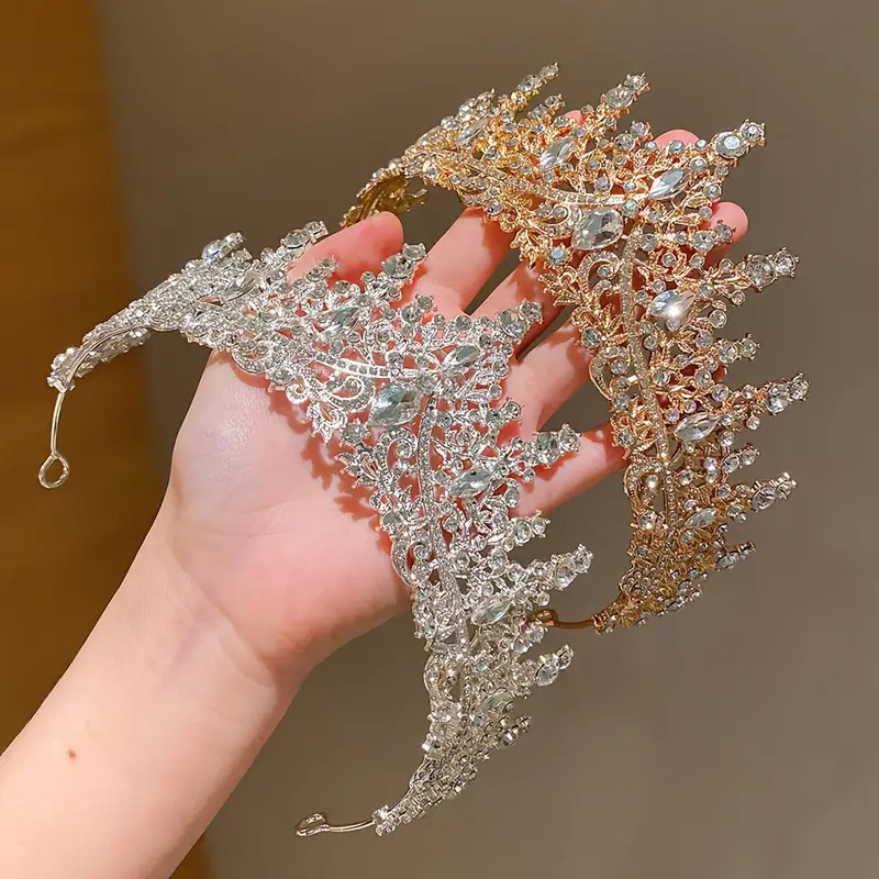 Euroopa ja Ameerika kividega kroonpeakatted AliExpressist, kroonijuukseaksessuaarid, piiriülesed pruudijuuksekroon-juuste kujundamise aksessuaarid