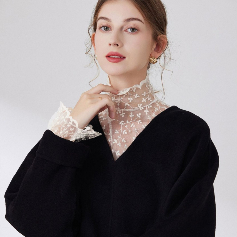 Piiriülene Amazon Retro võrgusilma pitsist tikitud varrukaga pitsist mansett, kvaliteetne väike Chaneli stiilis dekoratiivne käevarrukas