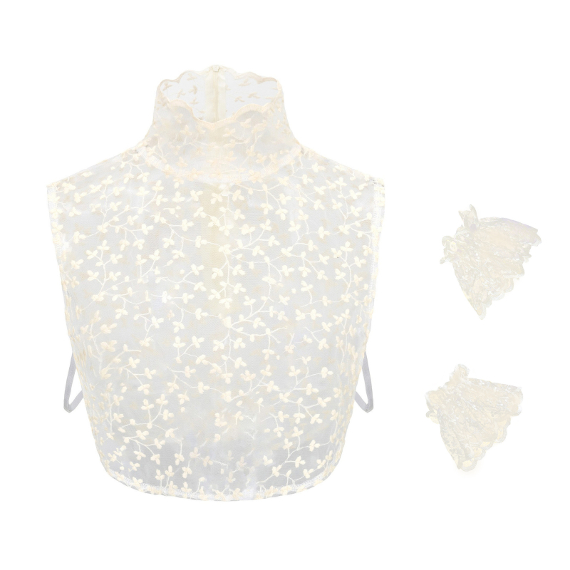 Piiriülene Amazon Retro võrgusilma pitsist tikitud varrukaga pitsist mansett, kvaliteetne väike Chaneli stiilis dekoratiivne käevarrukas