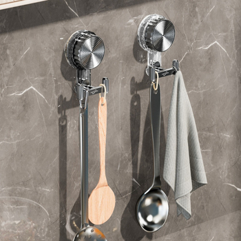 Πλαστικοί γάντζοι πολυτελείας με διπλό γάντζο, ισχυροί αυτοκόλλητοι γάντζοι βεντούζας για οργάνωση κουζίνας και μπάνιου, δεν απαιτείται τρύπημα για ρούχα και καπέλα