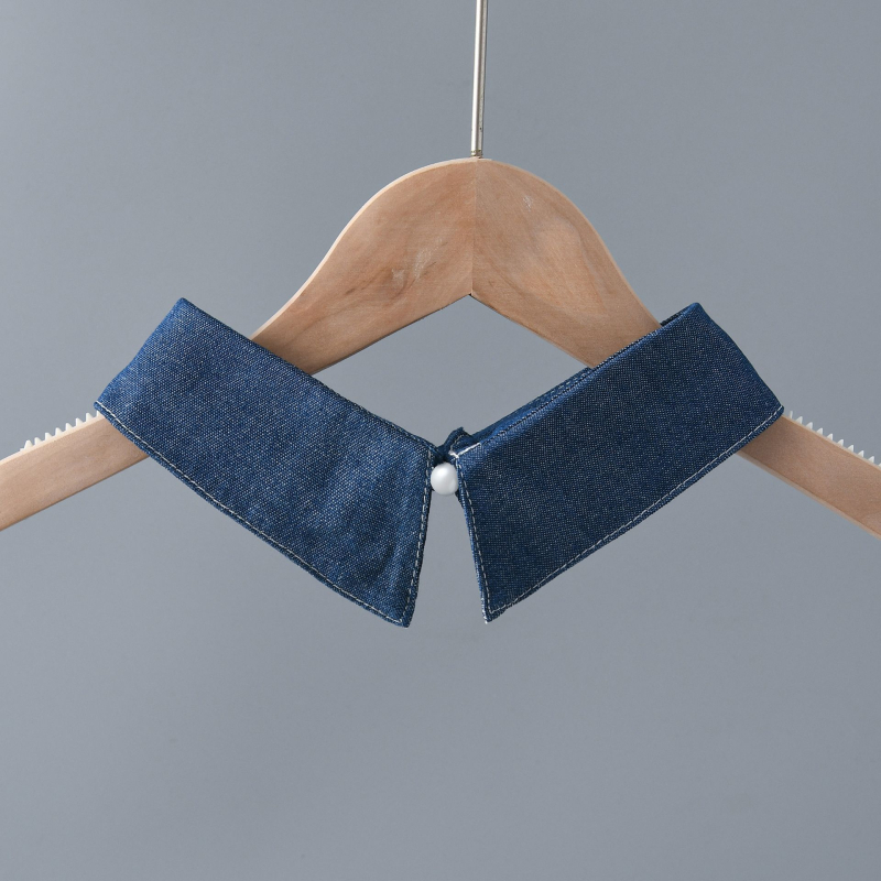 Tarpvalstybinė fabriko didmeninė prekyba retro rūmų stiliaus netikra džinsinė apykaklė moterims su universalia netikra apykakle ir megztinio dekoratyvine apykakle.