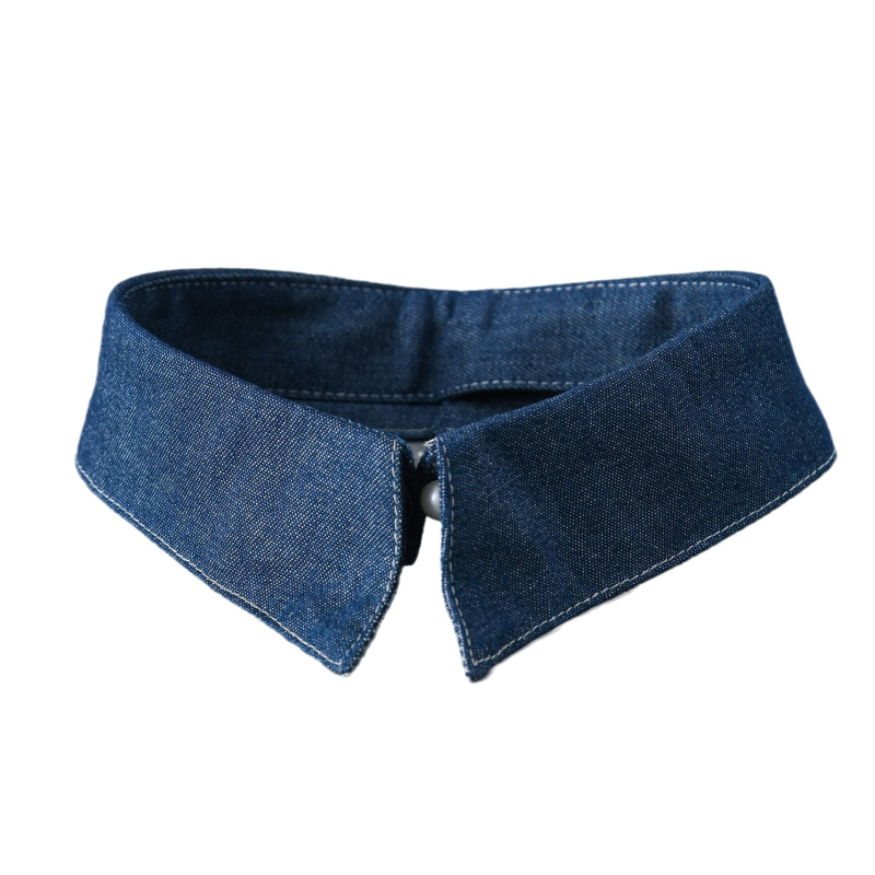 Tarpvalstybinė fabriko didmeninė prekyba retro rūmų stiliaus netikra džinsinė apykaklė moterims su universalia netikra apykakle ir megztinio dekoratyvine apykakle.