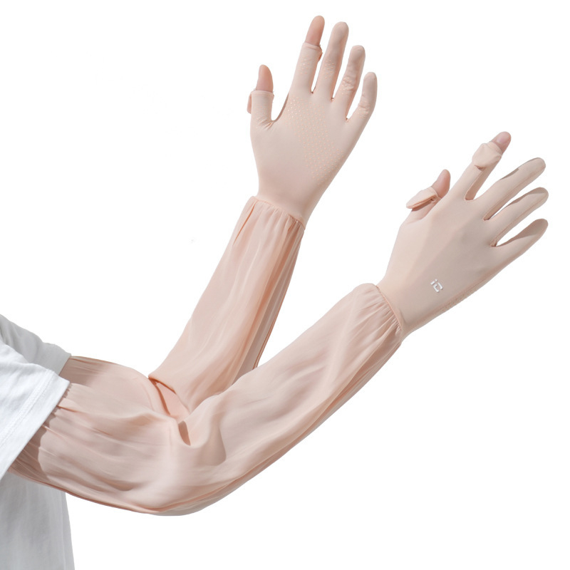 Naistele mõeldud suvised õues jalgrattasõiduks mõeldud siidist päikesekaitsekreemi varrukad, tipptasemel, jääkülmad, hingavad, UV-vastased, lihtsad ja mitmekülgsed jääkreemi varrukad