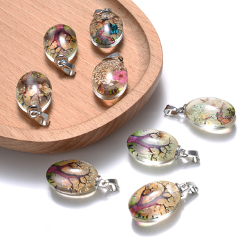 Kézzel készített, barkácsolt száraz virágos gypsophila nyaklánc medál életfa idő drágakő medál táska kulcstartó medál