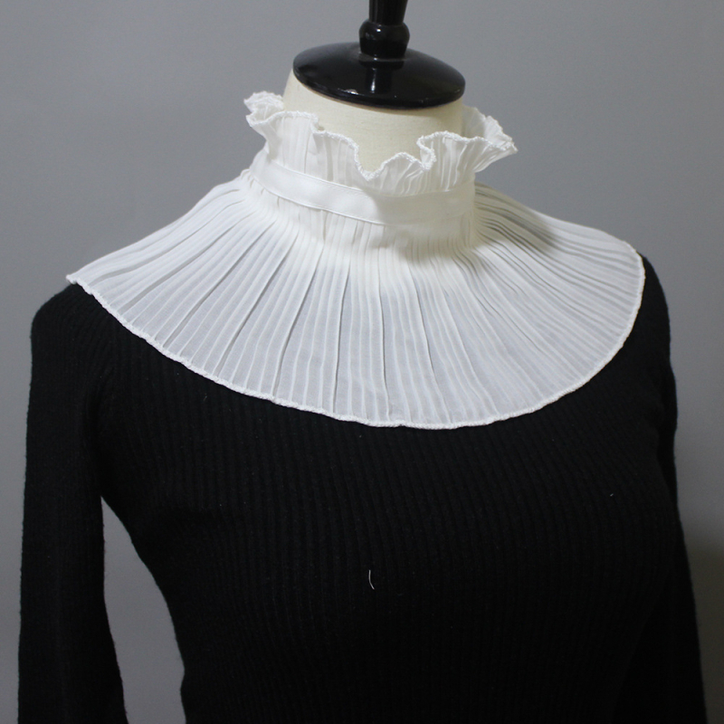 Átnyúló határokon átnyúló, ráncos kendő, rövid, hamis galléros ruha, dekoratív gallérral, hamis gallérral, Amazon AliExpress