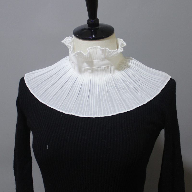 Átnyúló határokon átnyúló, ráncos kendő, rövid, hamis galléros ruha, dekoratív gallérral, hamis gallérral, Amazon AliExpress