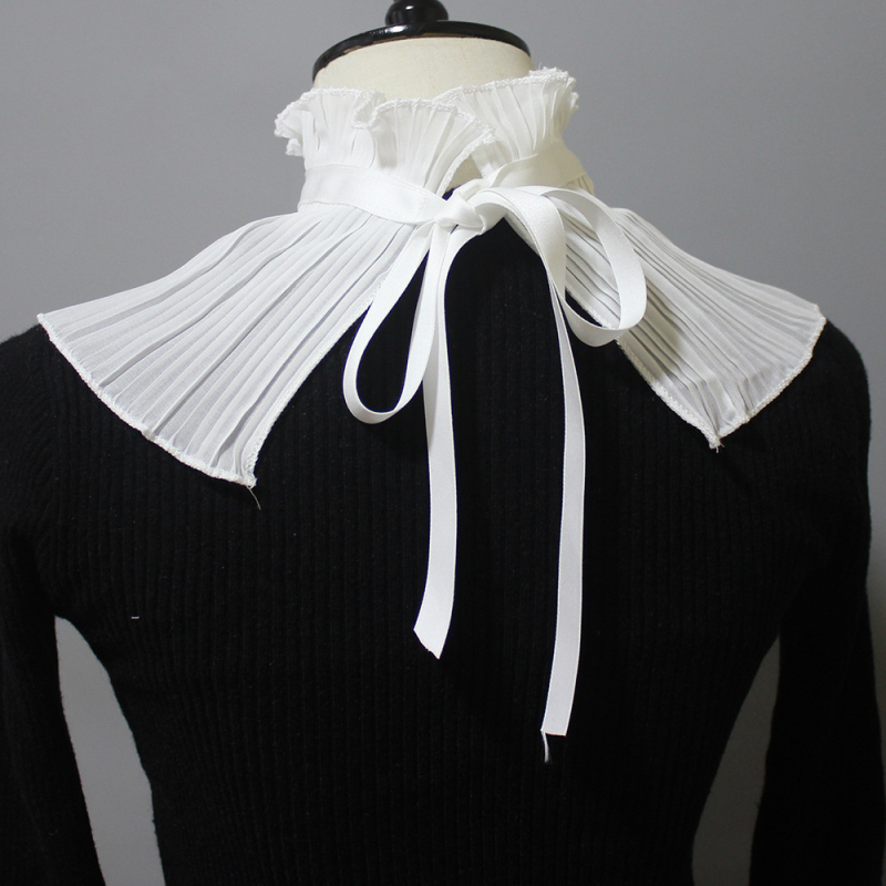 Átnyúló határokon átnyúló, ráncos kendő, rövid, hamis galléros ruha, dekoratív gallérral, hamis gallérral, Amazon AliExpress