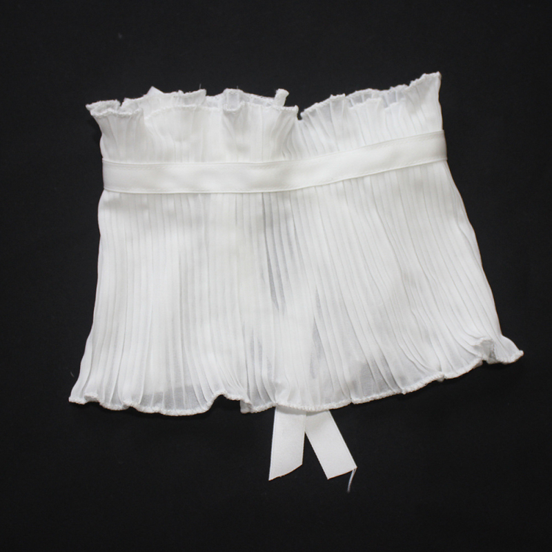 Átnyúló határokon átnyúló, ráncos kendő, rövid, hamis galléros ruha, dekoratív gallérral, hamis gallérral, Amazon AliExpress