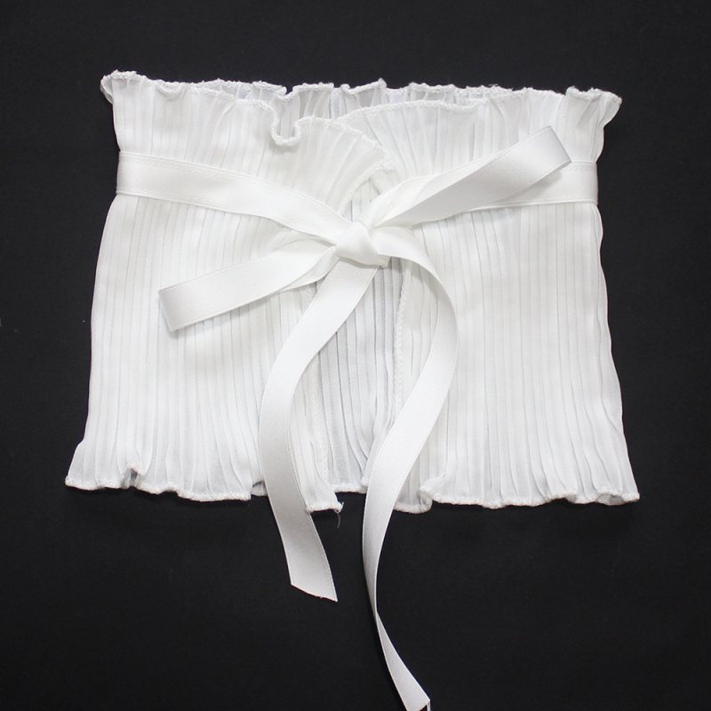 Átnyúló határokon átnyúló, ráncos kendő, rövid, hamis galléros ruha, dekoratív gallérral, hamis gallérral, Amazon AliExpress