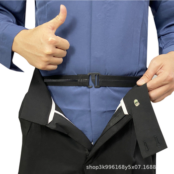 Unisex košulja s neklizajućim jednobojnim remenom, formalni rub košulje, protiv bora, protiv klizanja, steznik s nevidljivim artefaktima, podesiva duljina