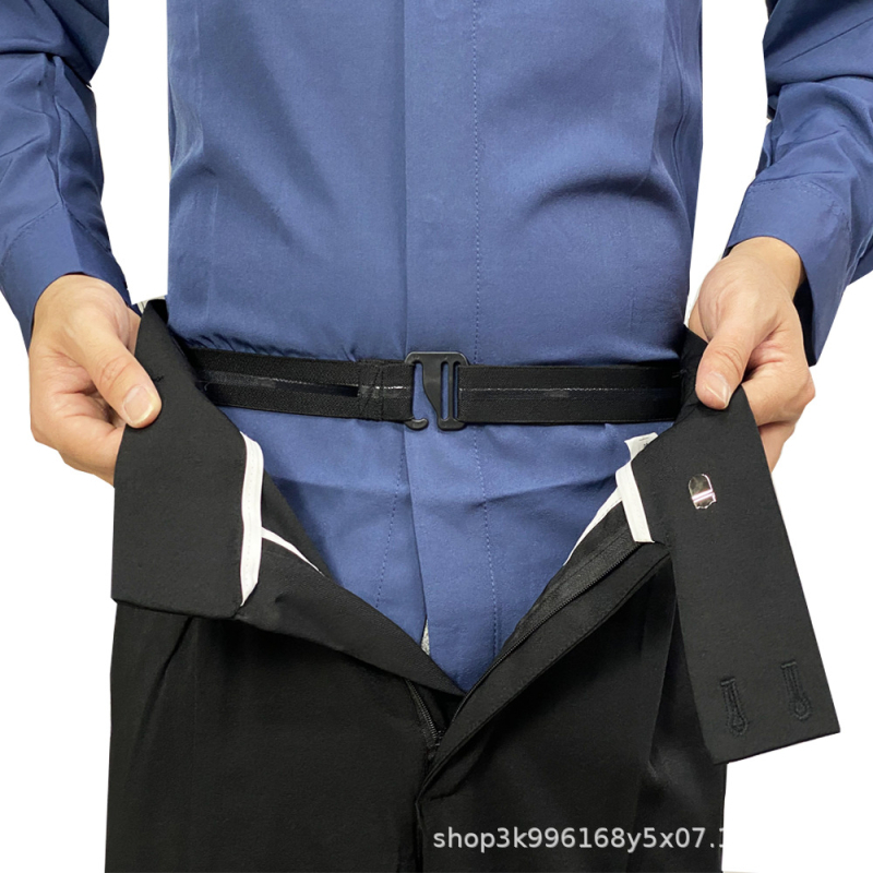 Unisex košulja s neklizajućim jednobojnim remenom, formalni rub košulje, protiv bora, protiv klizanja, steznik s nevidljivim artefaktima, podesiva duljina