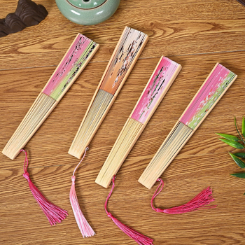 8 ιντσών ανεμιστήρας χορού χονδρικής ανεμιστήρας φοιτητής κινέζικου στυλ μεταξωτό ύφασμα αντίκα ρούχα Han πτυσσόμενος ανεμιστήρας φοιτητής γυναικεία ανεμιστήρας