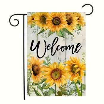 Νέα διασυνοριακή σημαία καλωσορίσματος καλοκαιρινού κήπου αγελάδα ηλίανθος άλογο σημαία καλοκαιρινή εξωτερική αυλή διακόσμηση δώρο σεζόν