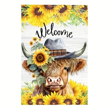 Νέα διασυνοριακή σημαία καλωσορίσματος καλοκαιρινού κήπου αγελάδα ηλίανθος άλογο σημαία καλοκαιρινή εξωτερική αυλή διακόσμηση δώρο σεζόν