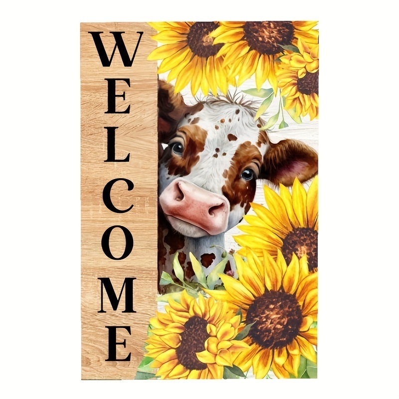 Nauja tarpvalstybinė vasaros sodo vėliava, karvė, saulėgrąža, arklys, vasaros lauko kiemo dekoravimas, dovanų sezonas