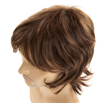 2024. aasta uus meeste parukas, moodne mullet-pea kujuga ärimeeste juustest, kõrge temperatuuriga siidist keemilisest kiust peakate laos.