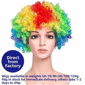 Klouni parukas Vikerkaare parukas Vikerkaare plahvatuse peakatte komplekt Jõulud Halloween Ülestõusmisfestival Karnevali pidu Klouni parukas