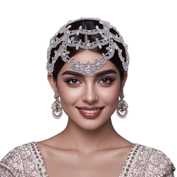 Star CX480 Φωτεινή πολυτελής ευρωπαϊκή και αμερικανική νυφική κορδέλα ζιργκόν πολυτελή αξεσουάρ νυφικού με σταγόνα νερού και λουλούδι