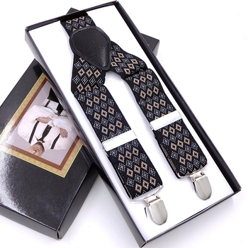 Határokon átnyúló pántos klipsz 3.5 férfi öltönynadrág rugalmas pánt felnőtt férfi pántos háromkapcsos jacquard szalagpánt