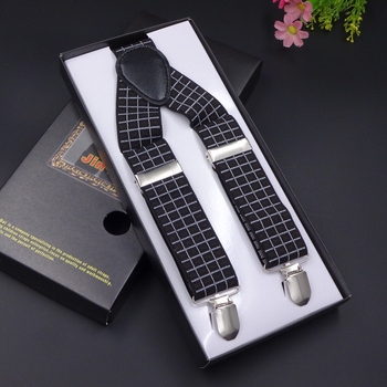 Κλιπ λουριού με διαγώνιο περίγραμμα 3,5 για ανδρικό κοστούμι, ελαστικό λουράκι για ενήλικες ανδρικό λουράκι με τρία κλιπ ζακάρ κορδέλα