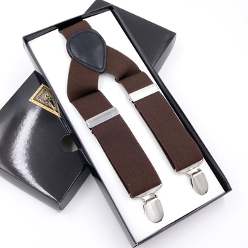 Κλιπ λουριού με διαγώνιο περίγραμμα 3,5 για ανδρικό κοστούμι, ελαστικό λουράκι για ενήλικες ανδρικό λουράκι με τρία κλιπ ζακάρ κορδέλα