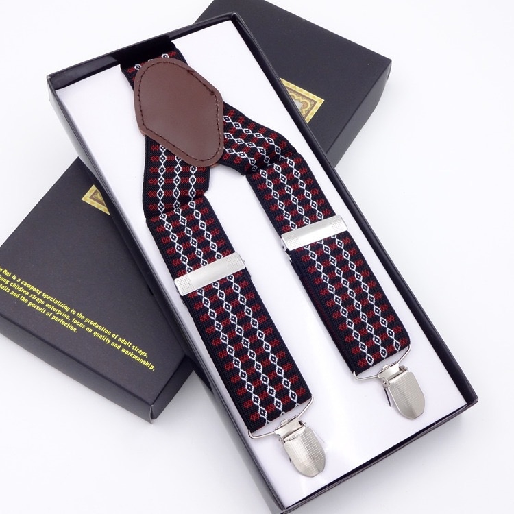 Határokon átnyúló pántos klipsz 3.5 férfi öltönynadrág rugalmas pánt felnőtt férfi pántos háromkapcsos jacquard szalagpánt