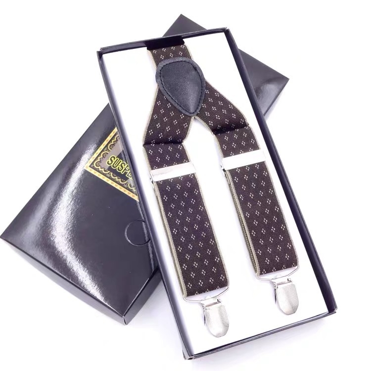 Határokon átnyúló pántos klipsz 3.5 férfi öltönynadrág rugalmas pánt felnőtt férfi pántos háromkapcsos jacquard szalagpánt