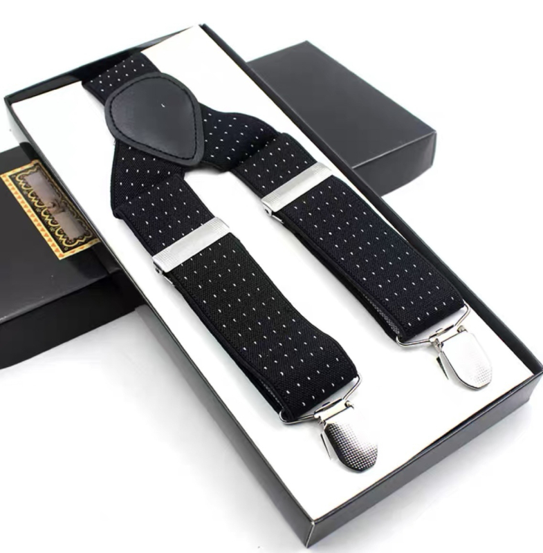 Határokon átnyúló pántos klipsz 3.5 férfi öltönynadrág rugalmas pánt felnőtt férfi pántos háromkapcsos jacquard szalagpánt