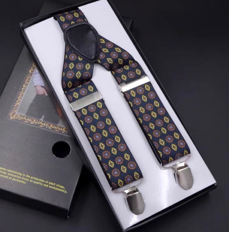 Határokon átnyúló pántos klipsz 3.5 férfi öltönynadrág rugalmas pánt felnőtt férfi pántos háromkapcsos jacquard szalagpánt