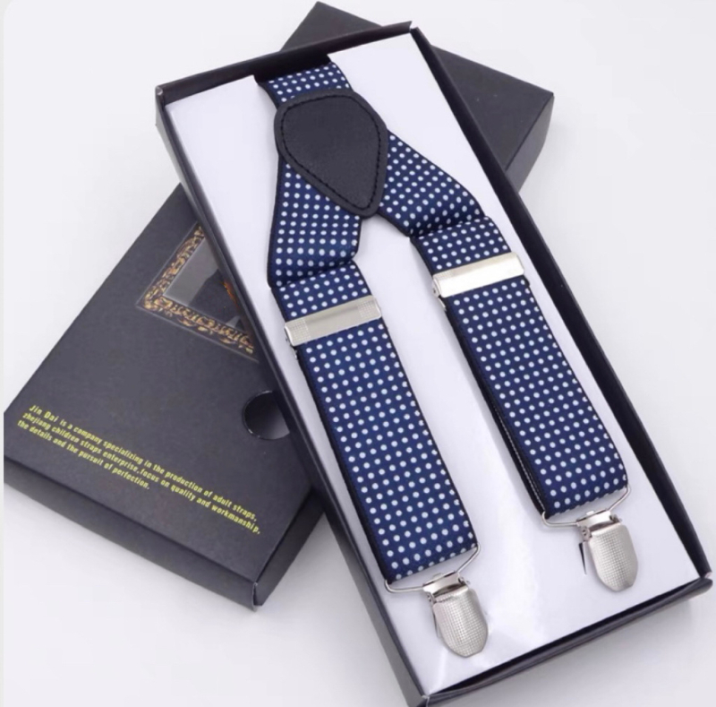 Határokon átnyúló pántos klipsz 3.5 férfi öltönynadrág rugalmas pánt felnőtt férfi pántos háromkapcsos jacquard szalagpánt