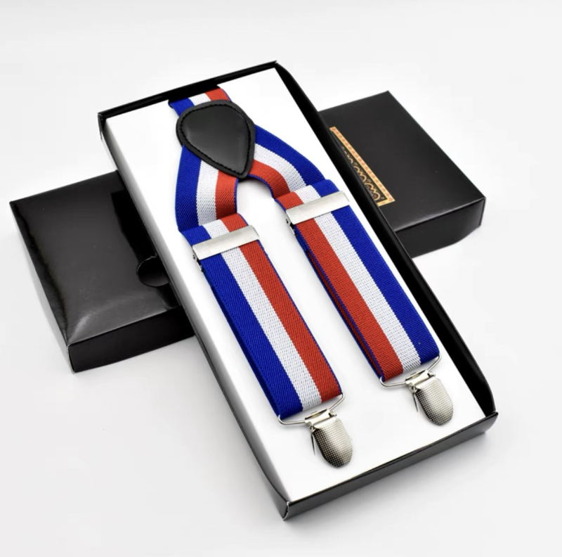 Határokon átnyúló pántos klipsz 3.5 férfi öltönynadrág rugalmas pánt felnőtt férfi pántos háromkapcsos jacquard szalagpánt