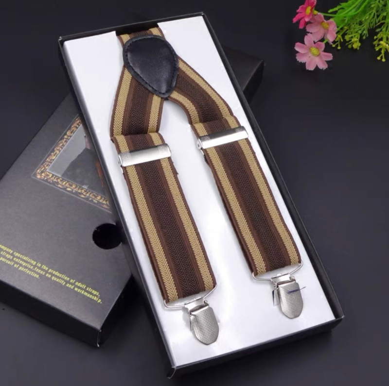 Határokon átnyúló pántos klipsz 3.5 férfi öltönynadrág rugalmas pánt felnőtt férfi pántos háromkapcsos jacquard szalagpánt