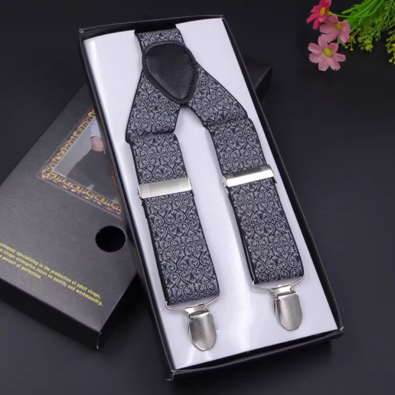 Határokon átnyúló pántos klipsz 3.5 férfi öltönynadrág rugalmas pánt felnőtt férfi pántos háromkapcsos jacquard szalagpánt