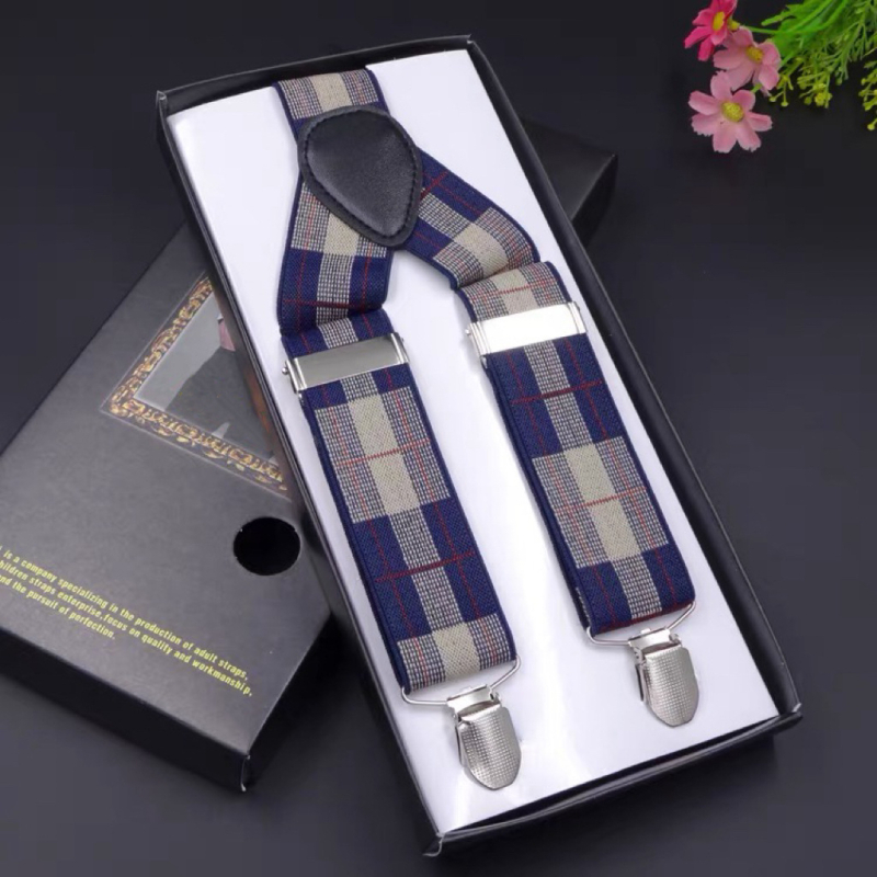 Határokon átnyúló pántos klipsz 3.5 férfi öltönynadrág rugalmas pánt felnőtt férfi pántos háromkapcsos jacquard szalagpánt