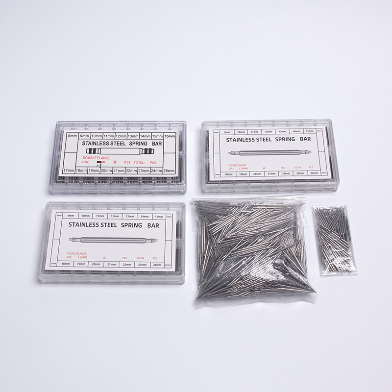 Инструменти за ремонт на часовници, аксесоари за часовници, свързващ вал от неръждаема стомана, суров, в кутия, 360° сурови щифтове за уши