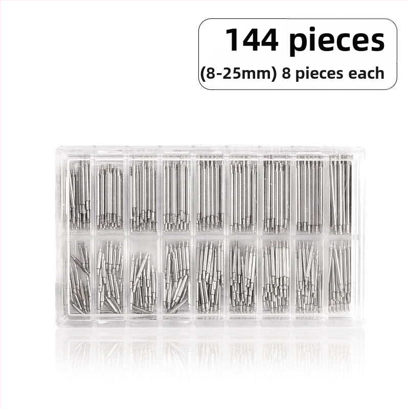 Инструменти за ремонт на часовници, аксесоари за часовници, свързващ вал от неръждаема стомана, суров, в кутия, 360° сурови щифтове за уши