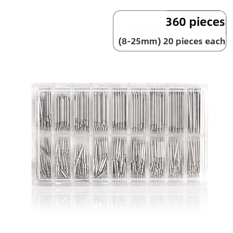 Инструменти за ремонт на часовници, аксесоари за часовници, свързващ вал от неръждаема стомана, суров, в кутия, 360° сурови щифтове за уши