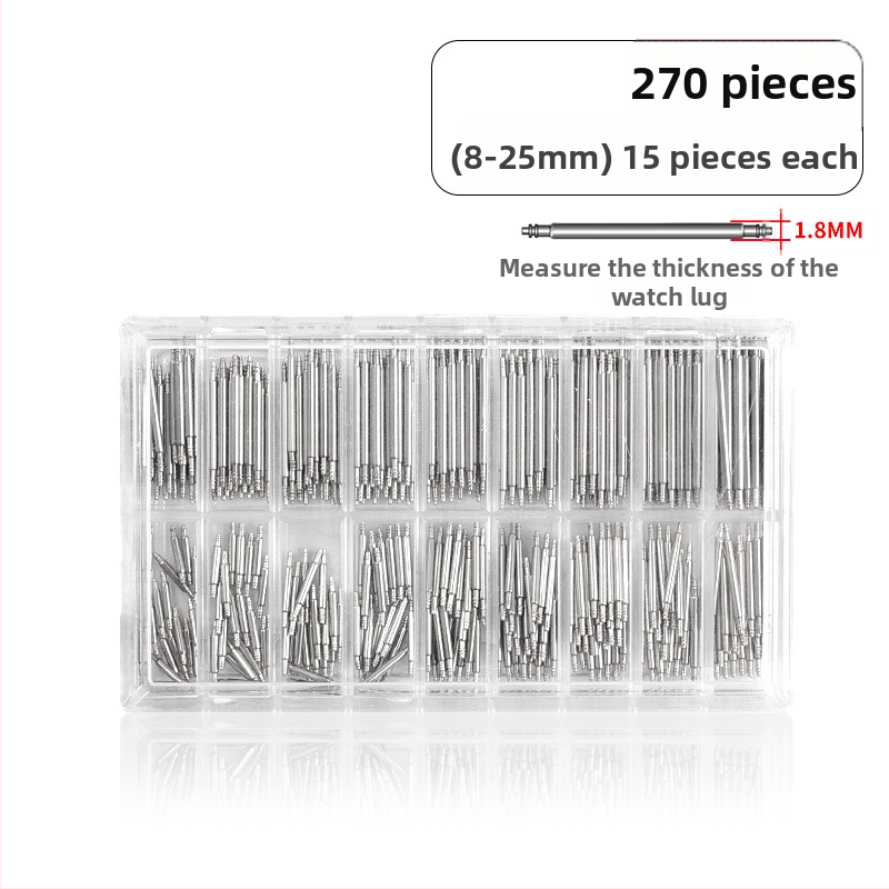 Инструменти за ремонт на часовници, аксесоари за часовници, свързващ вал от неръждаема стомана, суров, в кутия, 360° сурови щифтове за уши