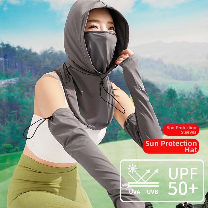 Слънцезащитна маска за мъже, анти-ултравиолетова защита на врата, лятна защита на открито, шофиране, езда, риболов, бране на чай, шапка за слънце, дамски ръкав за слънцезащита