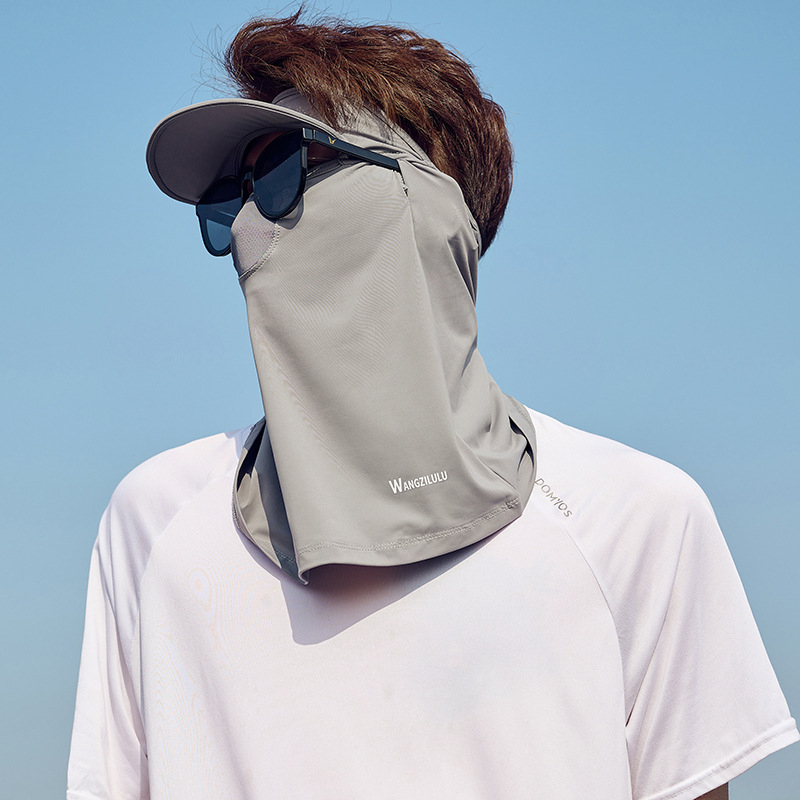 Nyári naptej, jég, selyem, női, UV-védő maszk, napellenző, lélegző, lovaglófátyol, jég, férfi maszk