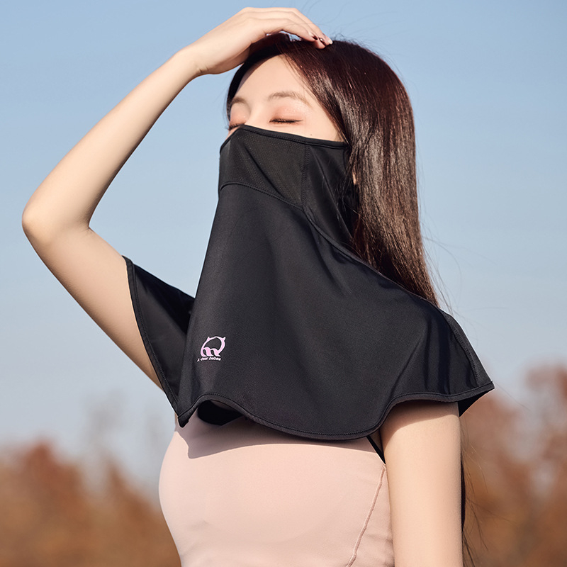 Nyári naptej, jég, selyem, női, UV-védő maszk, napellenző, lélegző, lovaglófátyol, jég, férfi maszk