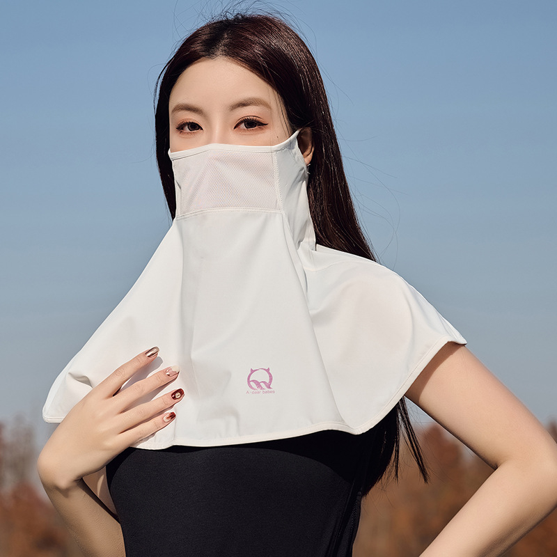 Nyári naptej, jég, selyem, női, UV-védő maszk, napellenző, lélegző, lovaglófátyol, jég, férfi maszk