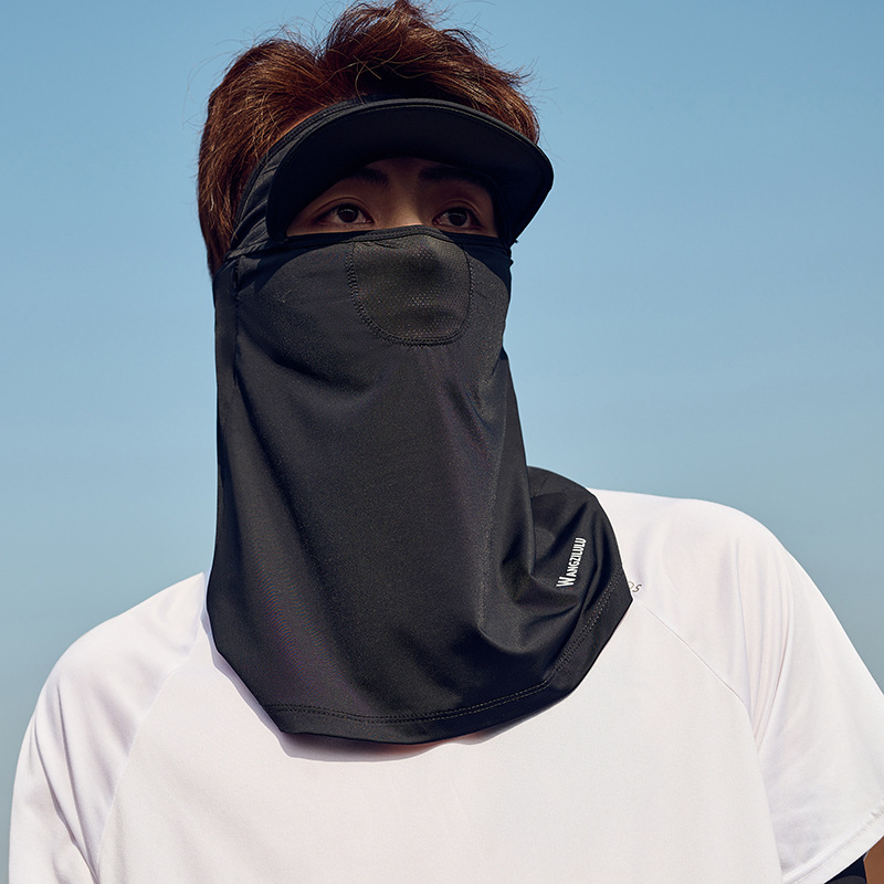 Nyári naptej, jég, selyem, női, UV-védő maszk, napellenző, lélegző, lovaglófátyol, jég, férfi maszk