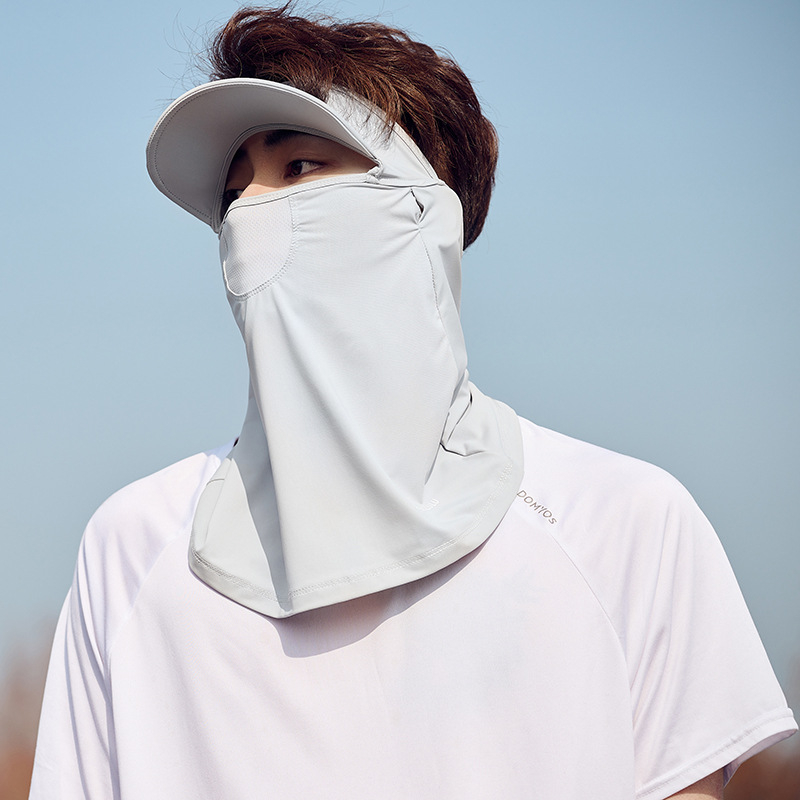 Nyári naptej, jég, selyem, női, UV-védő maszk, napellenző, lélegző, lovaglófátyol, jég, férfi maszk